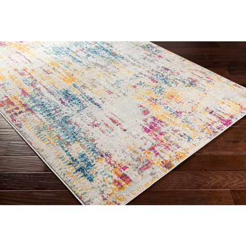 Image of Surya Floransa Modern Medium Gray, Beige, Bright Pink, Navy, Saffron, Burnt Orange, Silver Gray, Sky Blue Rugs FSA-2330