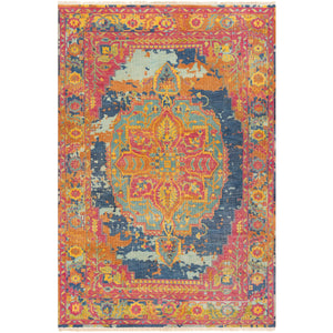 Surya Festival Traditional Bright Pink, Mint, Dark Blue, Bright Yellow, Lime, Camel Rugs FVL-1002