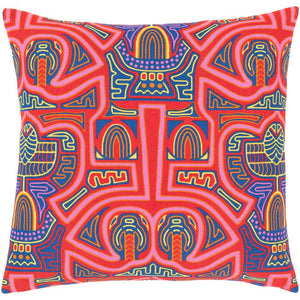 Surya Global Brights Bohemian/Global Bright Red, Bright Blue, Bright Pink, Saffron, Bright Orange Pillow Cover GBT-003-Wanderlust Rugs