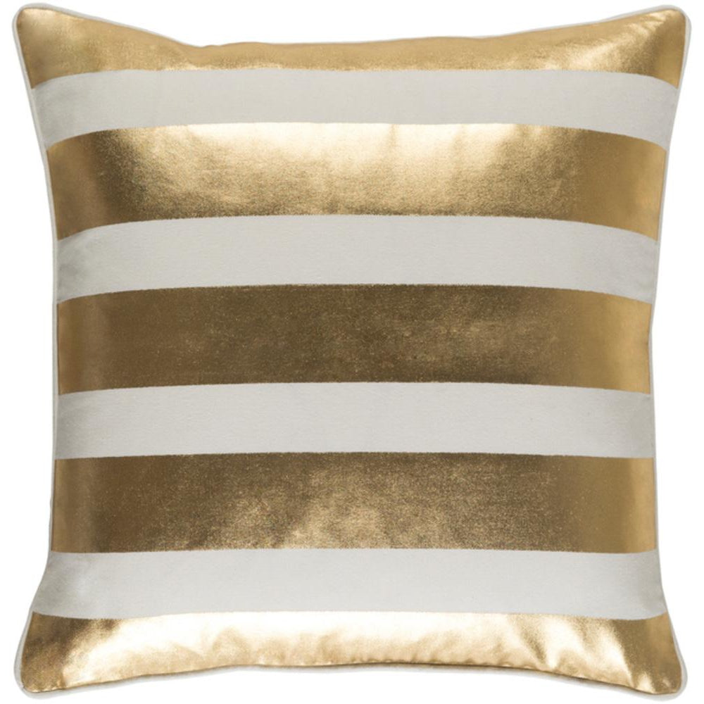 Surya Glyph Transitional Cream, Metallic - Gold Pillow Kit GLYP-7080-Wanderlust Rugs