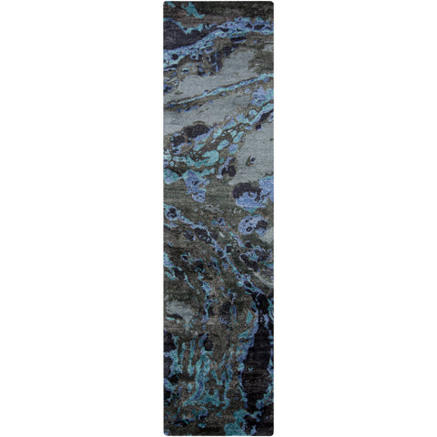 Image of Surya Gemini Modern Dark Blue, Charcoal, Black, Teal Rugs GMN-4028