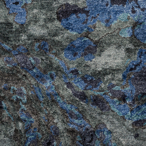 Image of Surya Gemini Modern Dark Blue, Charcoal, Black, Teal Rugs GMN-4028
