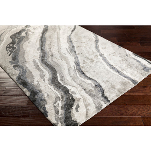 Image of Surya Gemini Modern Charcoal, Medium Gray, Light Gray, Ivory Rugs GMN-4034