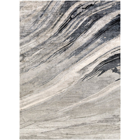 Image of Surya Gemini Modern Charcoal, Medium Gray, Light Gray, Ivory Rugs GMN-4052