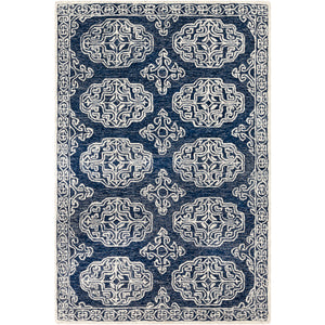 Surya Granada Traditional Dark Blue, Medium Gray, Denim, Beige, Charcoal, Ivory Rugs GND-2308