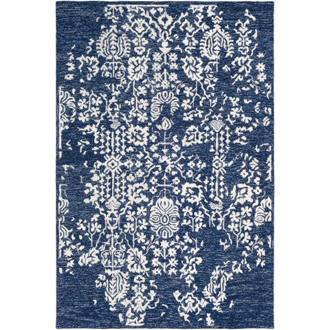 Image of Surya Granada Traditional Dark Blue, Denim, Ivory Rugs GND-2311