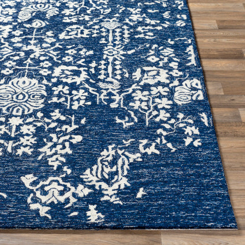 Image of Surya Granada Traditional Dark Blue, Denim, Ivory Rugs GND-2311