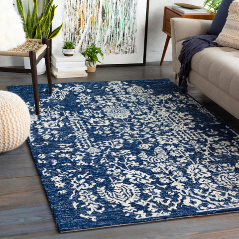 Image of Surya Granada Traditional Dark Blue, Denim, Ivory Rugs GND-2311