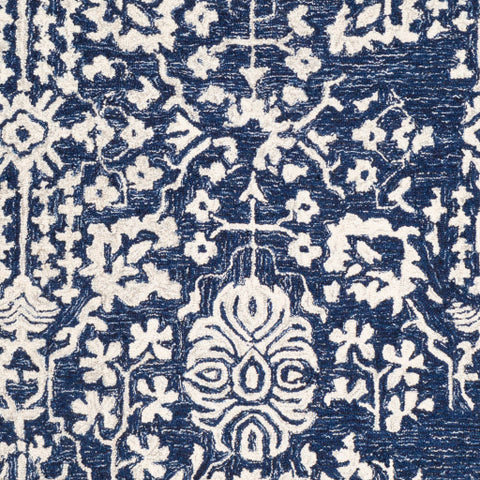 Image of Surya Granada Traditional Dark Blue, Denim, Ivory Rugs GND-2311