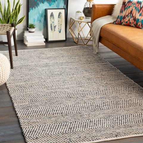 Image of Surya Giovanni Rustic Charcoal, Cream Rugs GNI-1000