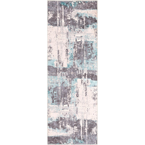 Image of Surya Genesis Modern White, Medium Gray, Pale Blue, Silver Gray, Denim Rugs GNS-2301