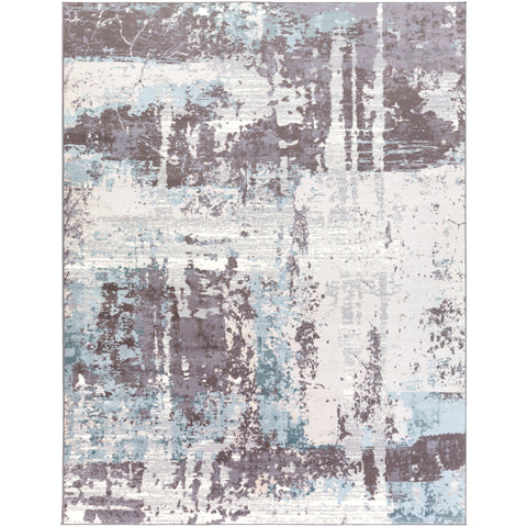 Image of Surya Genesis Modern White, Medium Gray, Pale Blue, Silver Gray, Denim Rugs GNS-2301