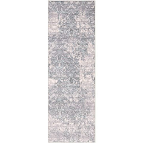 Image of Surya Genesis Traditional Silver Gray, Medium Gray, White, Pale Blue, Denim Rugs GNS-2302