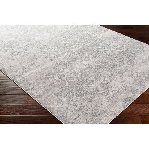 Surya Genesis Traditional Silver Gray, Medium Gray, White, Pale Blue, Denim Rugs GNS-2302