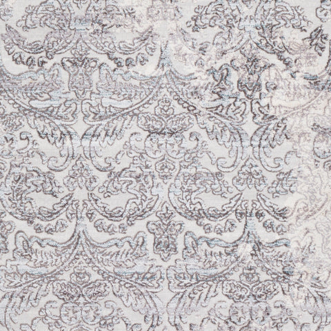 Image of Surya Genesis Traditional Silver Gray, Medium Gray, White, Pale Blue, Denim Rugs GNS-2302