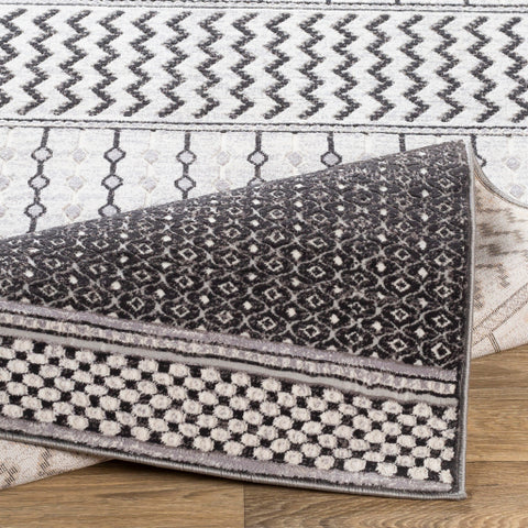 Image of Surya Genesis Global White, Charcoal, Silver Gray Rugs GNS-2309