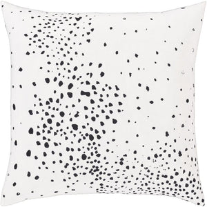 Surya Graphic Punch Modern White, Black Pillow Cover GPC-001-Wanderlust Rugs