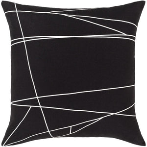Surya Graphic Punch Modern Black, White Pillow Cover GPC-004-Wanderlust Rugs