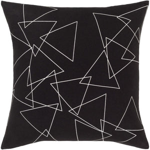 Surya Graphic Punch Modern Black, White Pillow Cover GPC-006-Wanderlust Rugs
