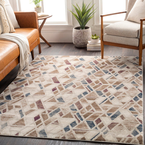 Image of Surya Cash Modern Camel, Eggplant, Bright Blue, Medium Gray, Khaki, Beige Rugs HAC-2301