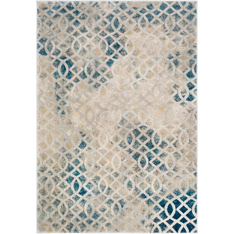 Image of Surya Cash Modern Saffron, Pale Blue, Medium Gray, Teal, Lime, Khaki, Beige Rugs HAC-2308