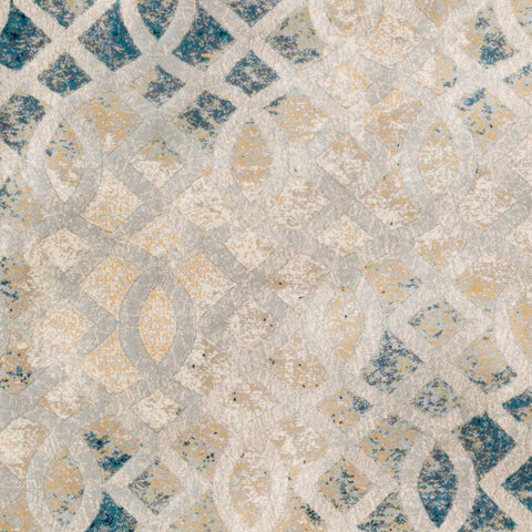 Image of Surya Cash Modern Saffron, Pale Blue, Medium Gray, Teal, Lime, Khaki, Beige Rugs HAC-2308