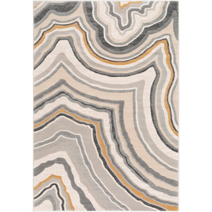 Surya Cash Modern Charcoal, Saffron, Khaki, Beige, Light Gray Rugs HAC-2312