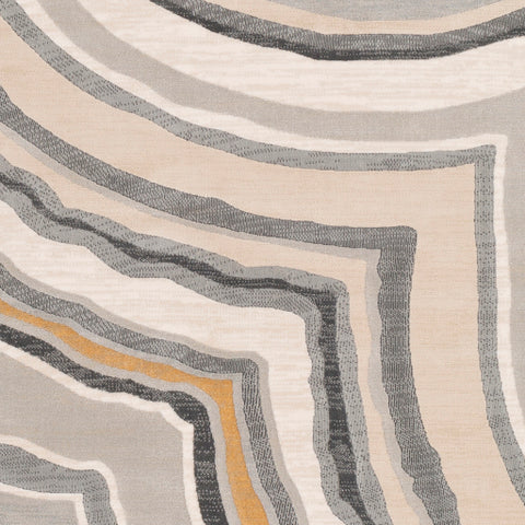 Image of Surya Cash Modern Charcoal, Saffron, Khaki, Beige, Light Gray Rugs HAC-2312