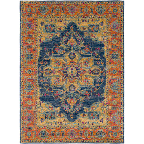 Image of Surya Harput Traditional Teal, Burnt Orange, Saffron, Garnet, Dark Blue, Light Gray, Ivory Rugs HAP-1004