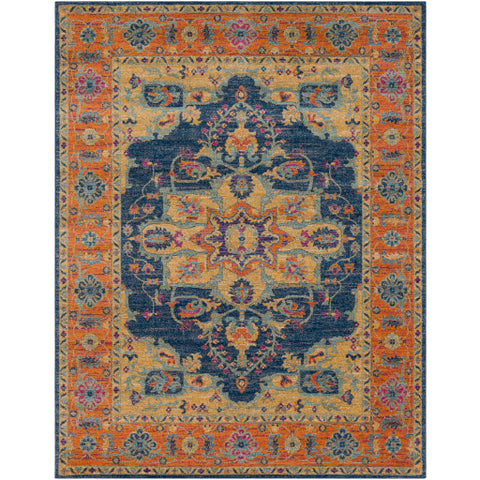 Image of Surya Harput Traditional Teal, Burnt Orange, Saffron, Garnet, Dark Blue, Light Gray, Ivory Rugs HAP-1004