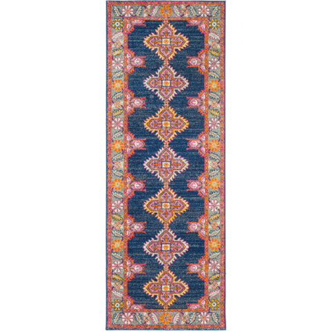 Image of Surya Harput Traditional Dark Blue, Medium Gray, Light Gray, Garnet, Burnt Orange, Saffron, Ivory Rugs HAP-1037