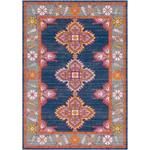 Image of Surya Harput Traditional Dark Blue, Medium Gray, Light Gray, Garnet, Burnt Orange, Saffron, Ivory Rugs HAP-1037