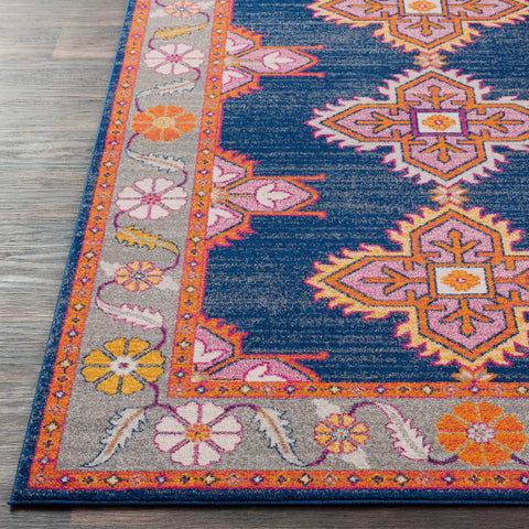 Image of Surya Harput Traditional Dark Blue, Medium Gray, Light Gray, Garnet, Burnt Orange, Saffron, Ivory Rugs HAP-1037