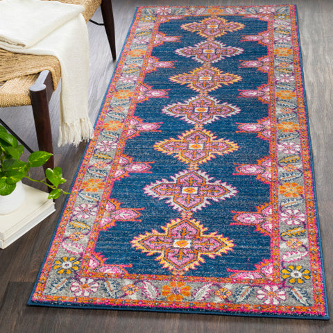 Image of Surya Harput Traditional Dark Blue, Medium Gray, Light Gray, Garnet, Burnt Orange, Saffron, Ivory Rugs HAP-1037