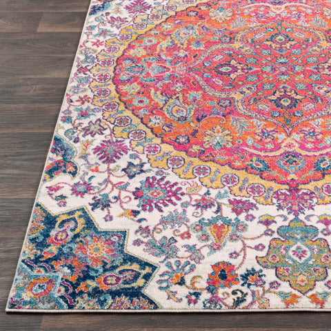 Image of Surya Harput Traditional Garnet, Burnt Orange, Saffron, Ivory, Light Gray, Teal, Dark Blue Rugs HAP-1045