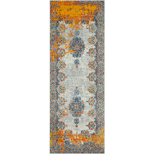 Surya Harput Traditional Teal, Dark Blue, Light Gray, Charcoal, Saffron Rugs HAP-1056