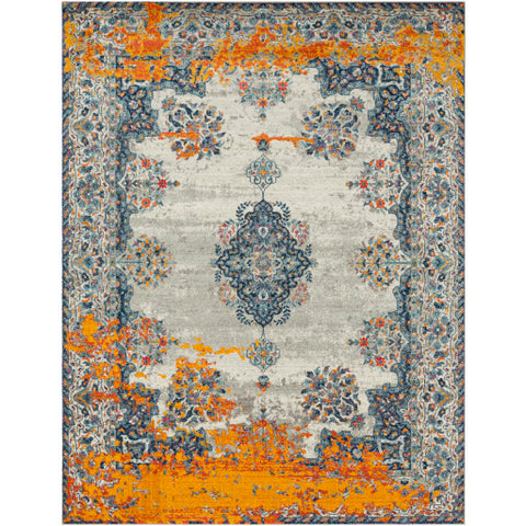 Image of Surya Harput Traditional Teal, Dark Blue, Light Gray, Charcoal, Saffron Rugs HAP-1056