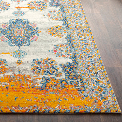 Image of Surya Harput Traditional Teal, Dark Blue, Light Gray, Charcoal, Saffron Rugs HAP-1056