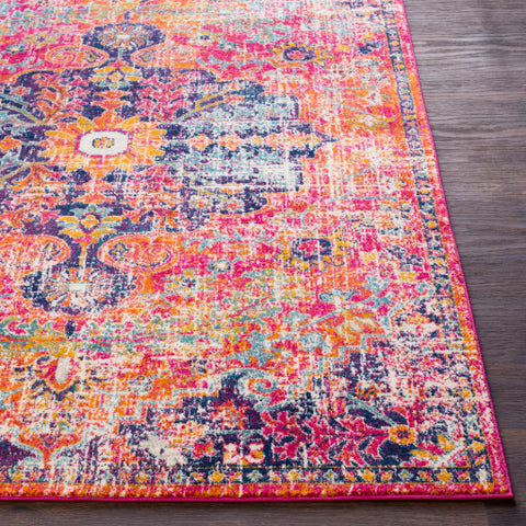 Image of Surya Harput Traditional White, Saffron, Teal, Burnt Orange, Garnet, Dark Blue Rugs HAP-1062