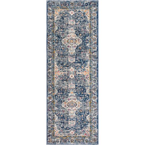 Image of Surya Harput Traditional Dark Blue, Light Gray, Charcoal, White, Saffron, Garnet, Teal, Burnt Orange Rugs HAP-1085