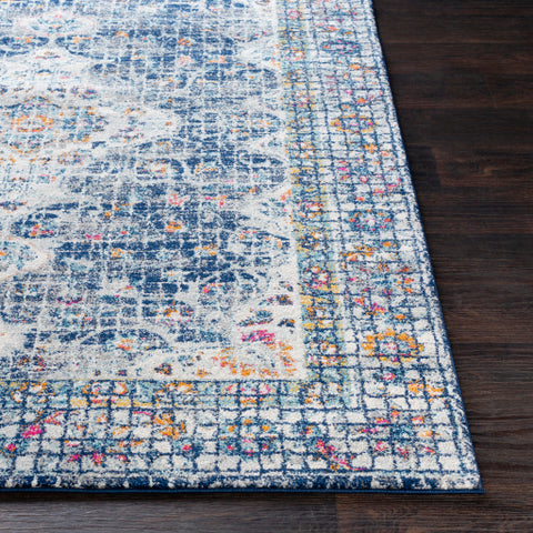 Image of Surya Harput Traditional Dark Blue, Light Gray, Charcoal, White, Saffron, Garnet, Teal, Burnt Orange Rugs HAP-1085