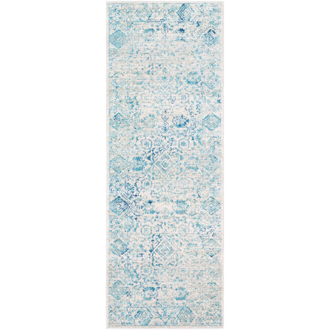 Image of Surya Harput Traditional Aqua, Light Gray, Bright Blue, Ivory Rugs HAP-1089