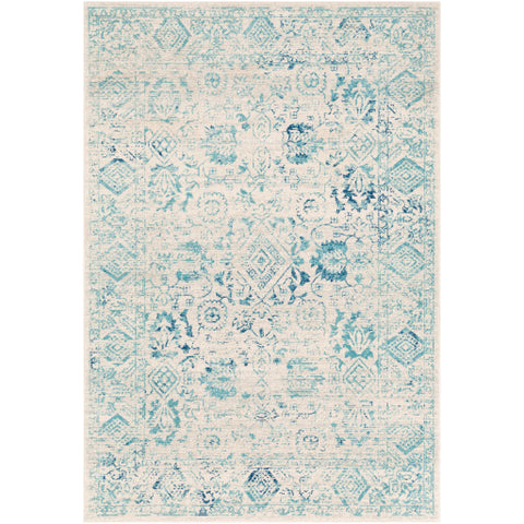 Image of Surya Harput Traditional Aqua, Light Gray, Bright Blue, Ivory Rugs HAP-1089