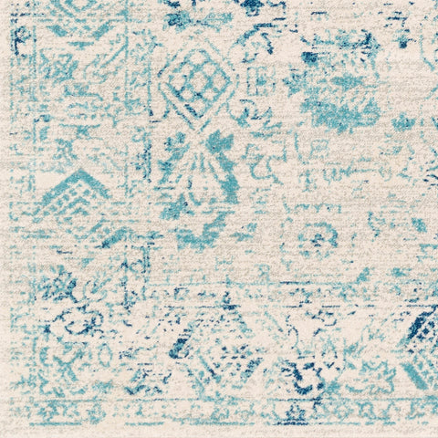 Image of Surya Harput Traditional Aqua, Light Gray, Bright Blue, Ivory Rugs HAP-1089