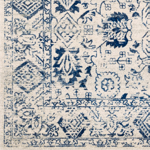 Image of Surya Harput Traditional Bright Blue, Light Gray, Black, Ivory Rugs HAP-1090