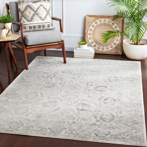 Image of Surya Harput Traditional Charcoal, Light Gray, Ivory Rugs HAP-1091