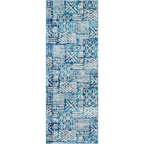 Image of Surya Harput Global Bright Blue, Aqua, Light Gray, Ivory Rugs HAP-1092