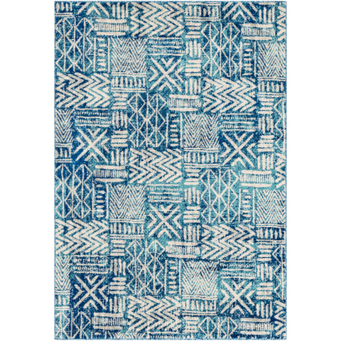 Image of Surya Harput Global Bright Blue, Aqua, Light Gray, Ivory Rugs HAP-1092