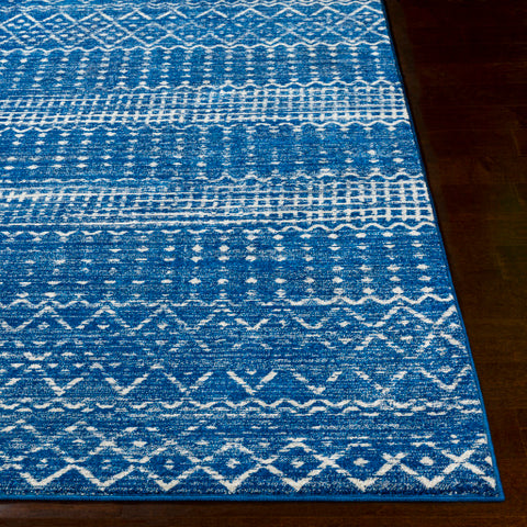 Image of Surya Harput Global Bright Blue, Light Gray Rugs HAP-1095