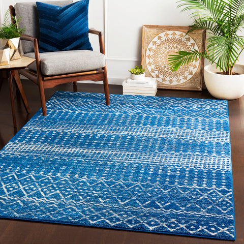 Image of Surya Harput Global Bright Blue, Light Gray Rugs HAP-1095